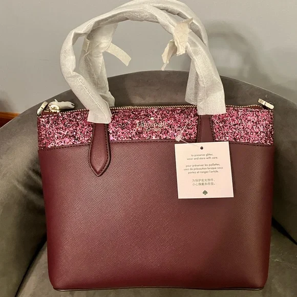 Kate Spade Cherrywood Flash Satchel NWT Merlot - Picture 5 of 13